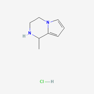 molecular formula C8H13ClN2 B2571532 1-Methyl-1,2,3,4-tetrahydropyrrolo[1,2-a]pyrazine hydrochloride CAS No. 1189957-62-7
