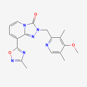 2-[(4-methoxy-3,5-dimethylpyridin-2-yl)methyl]-8-(3-methyl-1,2,4-oxadiazol-5-yl)[1,2,4]triazolo[4,3-a]pyridin-3(2H)-one