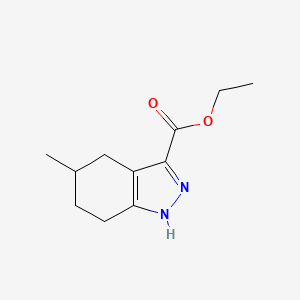 molecular formula C11H16N2O2 B2571536 Ethyl 5-methyl-4,5,6,7-tetrahydro-1H-indazole-3-carboxylate CAS No. 876480-16-9