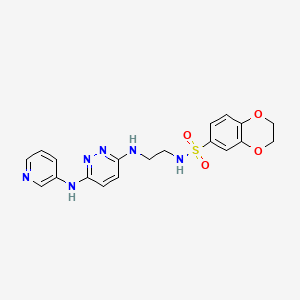 N-(2-((6-(pyridin-3-ylamino)pyridazin-3-yl)amino)ethyl)-2,3-dihydrobenzo[b][1,4]dioxine-6-sulfonamide
