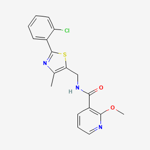 N-((2-(2-chlorophenyl)-4-methylthiazol-5-yl)methyl)-2-methoxynicotinamide