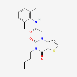 molecular formula C20H23N3O3S B2571543 2-(3-butyl-2,4-dioxo-3,4-dihydrothieno[3,2-d]pyrimidin-1(2H)-yl)-N-(2,6-dimethylphenyl)acetamide CAS No. 1252824-31-9