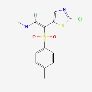 (Z)-2-(2-chloro-1,3-thiazol-5-yl)-N,N-dimethyl-2-[(4-methylphenyl)sulfonyl]-1-ethenamine