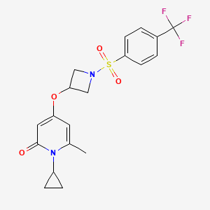 1-cyclopropyl-6-methyl-4-((1-((4-(trifluoromethyl)phenyl)sulfonyl)azetidin-3-yl)oxy)pyridin-2(1H)-one