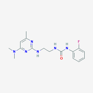 1-(2-((4-(Dimethylamino)-6-methylpyrimidin-2-yl)amino)ethyl)-3-(2-fluorophenyl)urea
