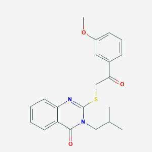 2-{[2-(3-Methoxyphenyl)-2-oxoethyl]sulfanyl}-3-(2-methylpropyl)-3,4-dihydroquinazolin-4-one