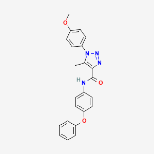 molecular formula C23H20N4O3 B2571566 1-(4-methoxyphenyl)-5-methyl-N-(4-phenoxyphenyl)-1H-1,2,3-triazole-4-carboxamide CAS No. 895643-82-0