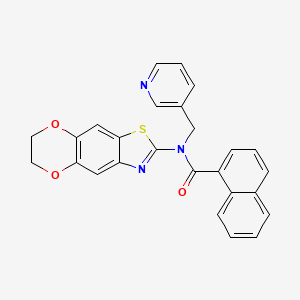 N-(6,7-dihydro-[1,4]dioxino[2',3':4,5]benzo[1,2-d]thiazol-2-yl)-N-(pyridin-3-ylmethyl)-1-naphthamide