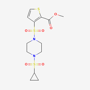 Methyl 3-((4-(cyclopropylsulfonyl)piperazin-1-yl)sulfonyl)thiophene-2-carboxylate
