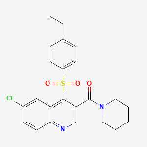 6-Chloro-4-[(4-ethylphenyl)sulfonyl]-3-(piperidin-1-ylcarbonyl)quinoline
