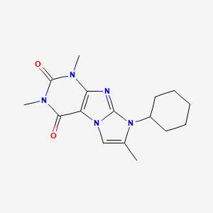 molecular formula C16H21N5O2 B2571581 8-环己基-1,3,7-三甲基-1H-咪唑并[2,1-f]嘌呤-2,4(3H,8H)-二酮 CAS No. 31575-55-0