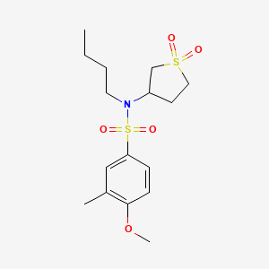 molecular formula C16H25NO5S2 B2571584 N-butyl-N-(1,1-dioxidotetrahydrothiophen-3-yl)-4-methoxy-3-methylbenzenesulfonamide CAS No. 874651-99-7