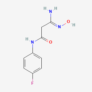 N-(4-fluorophenyl)-2-(N'-hydroxycarbamimidoyl)acetamide