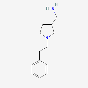 [1-(2-Phenylethyl)pyrrolidin-3-yl]methanamine