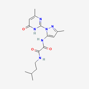 N1-isopentyl-N2-(3-methyl-1-(4-methyl-6-oxo-1,6-dihydropyrimidin-2-yl)-1H-pyrazol-5-yl)oxalamide