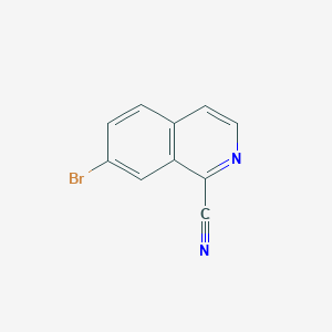 molecular formula C10H5BrN2 B2571591 7-溴代异喹啉-1-腈 CAS No. 1204334-25-7