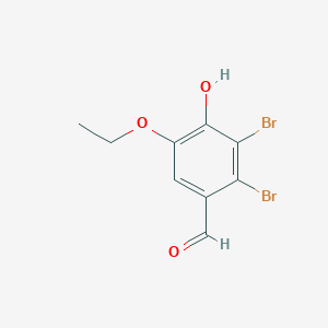 molecular formula C9H8Br2O3 B2571595 2,3-Dibromo-5-ethoxy-4-hydroxybenzaldehyde CAS No. 2973-74-2