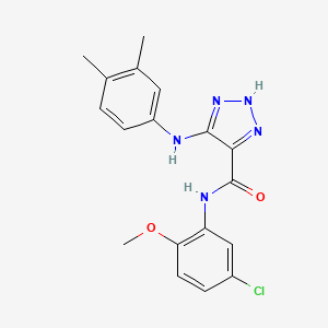 N-(5-chloro-2-methoxyphenyl)-5-[(3,4-dimethylphenyl)amino]-1H-1,2,3-triazole-4-carboxamide