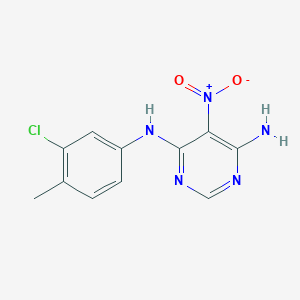 N4-(3-chloro-4-methylphenyl)-5-nitropyrimidine-4,6-diamine