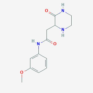 molecular formula C13H17N3O3 B2571608 N-(3-methoxyphenyl)-2-(3-oxopiperazin-2-yl)acetamide CAS No. 1009505-81-0