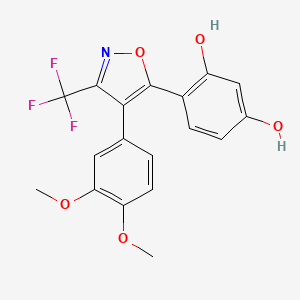 4-(4-(3,4-Dimethoxyphenyl)-3-(trifluoromethyl)isoxazol-5-yl)benzene-1,3-diol