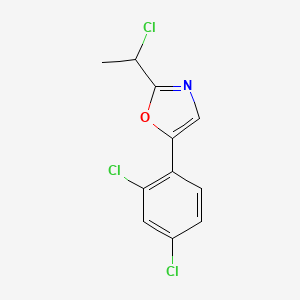 molecular formula C11H8Cl3NO B2571611 2-(1-氯乙基)-5-(2,4-二氯苯基)-1,3-噁唑 CAS No. 1094382-55-4