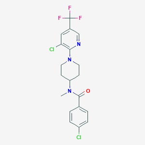 4-chloro-N-{1-[3-chloro-5-(trifluoromethyl)pyridin-2-yl]piperidin-4-yl}-N-methylbenzamide