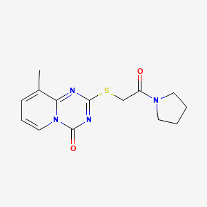 9-Methyl-2-(2-oxo-2-pyrrolidin-1-ylethyl)sulfanylpyrido[1,2-a][1,3,5]triazin-4-one