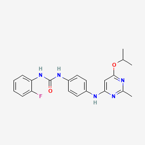 1-(2-Fluorophenyl)-3-(4-((6-isopropoxy-2-methylpyrimidin-4-yl)amino)phenyl)urea