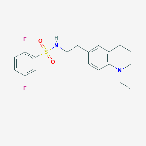 molecular formula C20H24F2N2O2S B2571643 2,5-difluoro-N-(2-(1-propyl-1,2,3,4-tetrahydroquinolin-6-yl)ethyl)benzenesulfonamide CAS No. 955612-74-5