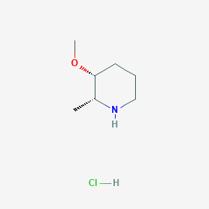 molecular formula C7H16ClNO B2571658 (2R,3R)-3-Methoxy-2-methylpiperidine;hydrochloride CAS No. 2247103-75-7