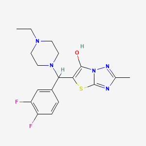 molecular formula C18H21F2N5OS B2571659 5-((3,4-二氟苯基)(4-乙基哌嗪-1-基)甲基)-2-甲基噻唑并[3,2-b][1,2,4]三唑-6-醇 CAS No. 869343-54-4