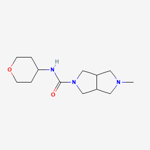 molecular formula C13H23N3O2 B2571664 5-methyl-N-(oxan-4-yl)-octahydropyrrolo[3,4-c]pyrrole-2-carboxamide CAS No. 2199112-84-8