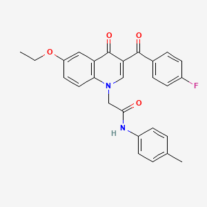 2-(6-ethoxy-3-(4-fluorobenzoyl)-4-oxoquinolin-1(4H)-yl)-N-(p-tolyl)acetamide