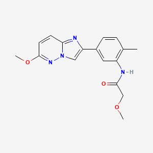 molecular formula C17H18N4O3 B2571679 2-methoxy-N-(5-(6-methoxyimidazo[1,2-b]pyridazin-2-yl)-2-methylphenyl)acetamide CAS No. 946268-18-4