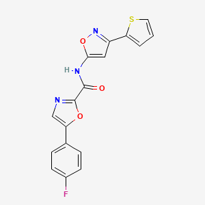 5-(4-fluorophenyl)-N-(3-(thiophen-2-yl)isoxazol-5-yl)oxazole-2-carboxamide