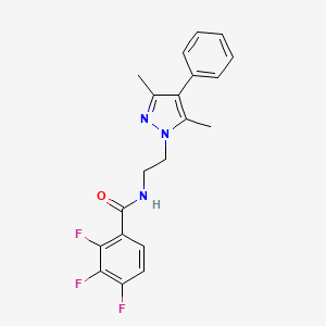 N-(2-(3,5-dimethyl-4-phenyl-1H-pyrazol-1-yl)ethyl)-2,3,4-trifluorobenzamide