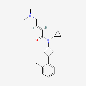(E)-N-Cyclopropyl-4-(dimethylamino)-N-[3-(2-methylphenyl)cyclobutyl]but-2-enamide