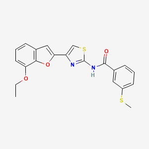 N-(4-(7-ethoxybenzofuran-2-yl)thiazol-2-yl)-3-(methylthio)benzamide