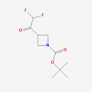 molecular formula C10H15F2NO3 B2571709 叔丁基3-(2,2-二氟乙酰)氮杂环丁烷-1-羧酸酯 CAS No. 2228952-33-6