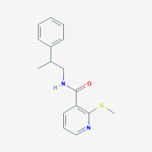 molecular formula C16H18N2OS B2571716 2-(methylsulfanyl)-N-(2-phenylpropyl)pyridine-3-carboxamide CAS No. 1110911-37-9