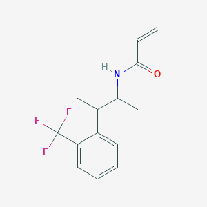 molecular formula C14H16F3NO B2571723 N-[3-[2-(Trifluoromethyl)phenyl]butan-2-yl]prop-2-enamide CAS No. 2305474-67-1