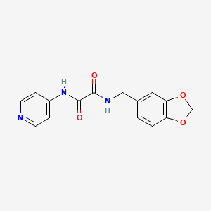 molecular formula C15H13N3O4 B2571739 N1-(benzo[d][1,3]dioxol-5-ylmethyl)-N2-(pyridin-4-yl)oxalamide CAS No. 899744-19-5