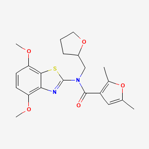 N-(4,7-dimethoxybenzo[d]thiazol-2-yl)-2,5-dimethyl-N-((tetrahydrofuran-2-yl)methyl)furan-3-carboxamide