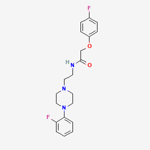 molecular formula C20H23F2N3O2 B2571753 2-(4-fluorophenoxy)-N-(2-(4-(2-fluorophenyl)piperazin-1-yl)ethyl)acetamide CAS No. 1049386-78-8