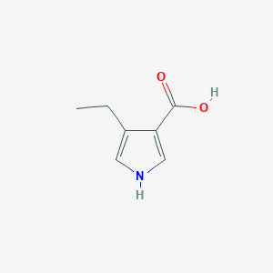 molecular formula C7H9NO2 B2571755 4-ethyl-1H-pyrrole-3-carboxylic acid CAS No. 1529230-07-6
