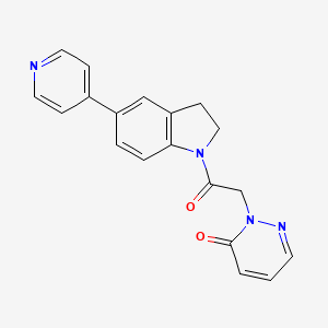 molecular formula C19H16N4O2 B2571758 2-(2-oxo-2-(5-(pyridin-4-yl)indolin-1-yl)ethyl)pyridazin-3(2H)-one CAS No. 2034323-78-7