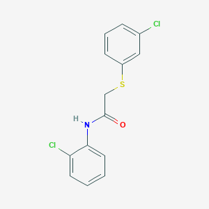 N-(2-chlorophenyl)-2-[(3-chlorophenyl)sulfanyl]acetamide