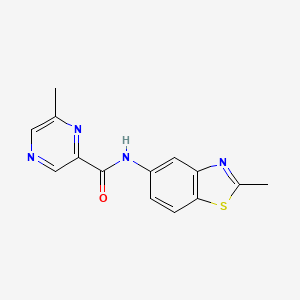 6-methyl-N-(2-methyl-1,3-benzothiazol-5-yl)pyrazine-2-carboxamide
