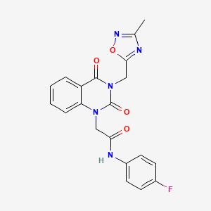 N-(4-fluorophenyl)-2-(3-((3-methyl-1,2,4-oxadiazol-5-yl)methyl)-2,4-dioxo-3,4-dihydroquinazolin-1(2H)-yl)acetamide